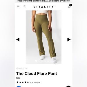 Black vitality flare leggings